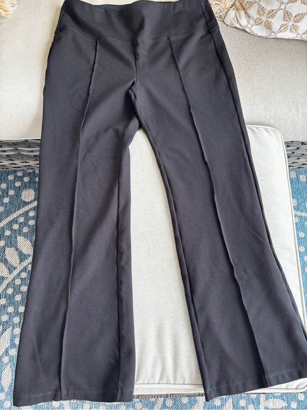 Liverpool Pearl Full Length Flare Pants in Black